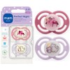 MAM Perfect Night 2 Piece Baby Pacifier, Girl, 6+ Months