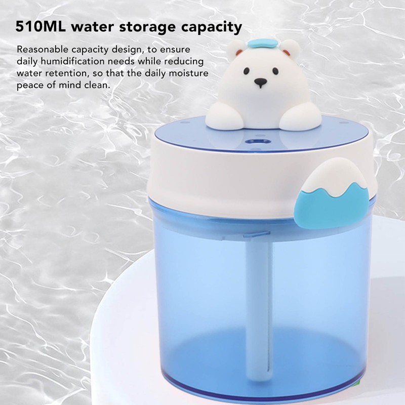 Portable USB Humidifier Cute Bear Shape Large Capacity Ultrasonic Mini