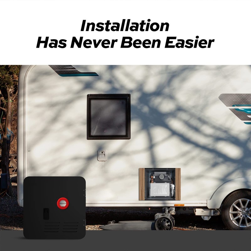 FOGATTI 18 x 18 Inches RV Water Heater Black Door