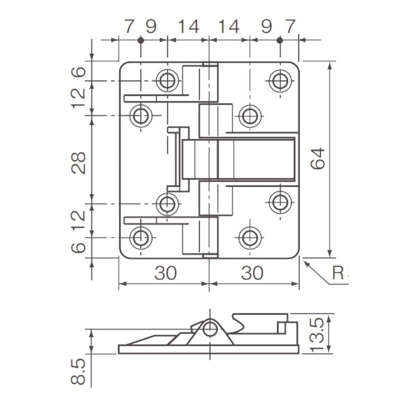 DIY Partners 3 Pcs Mesmerizing HD-35 Center Hinges for Folding