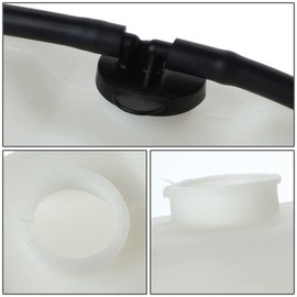 Auto Dynasty LX3014111 Factory Style Car Coolant Reservoir Overflow Bottle Tank with Cap and Hose Compatible with Lexus ES300H ES350 2013-2018, Bare White