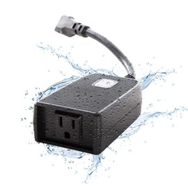 Enchufe Contacto Inteligente Wifi Exteriores Negro Tuya