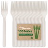 HAAGO 100 PLA Forks Cutlery Made of Bioplastic - Biodegradable