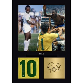 Pele Gift Signed A4 Print Display Unframed Pele Gifts For Boys Digitally Reproduced Signature Brazil Gifts For Boys (Unframed)