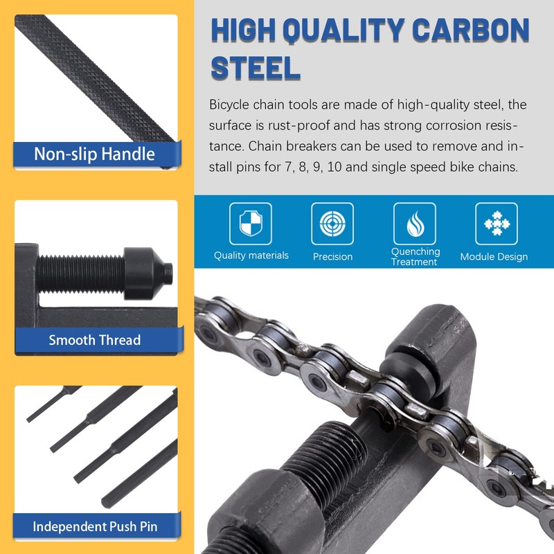 Glarks 13Pcs Universal Chain Breaker Set, Bike Chain Cutter and