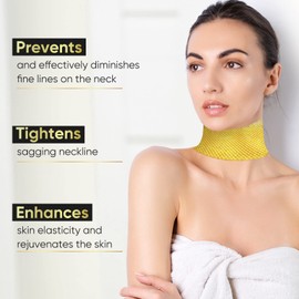 Weeping Willow Oil Co - Neck Wrinkle Patches, 24K Gold Collagen Neck Fine Line Pads, Firming Tightening & Moisturizing Mask For Line Romoval-5 PCS