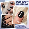 Bellelfin 240pcs Short Press on Nails Black Full Cover Short