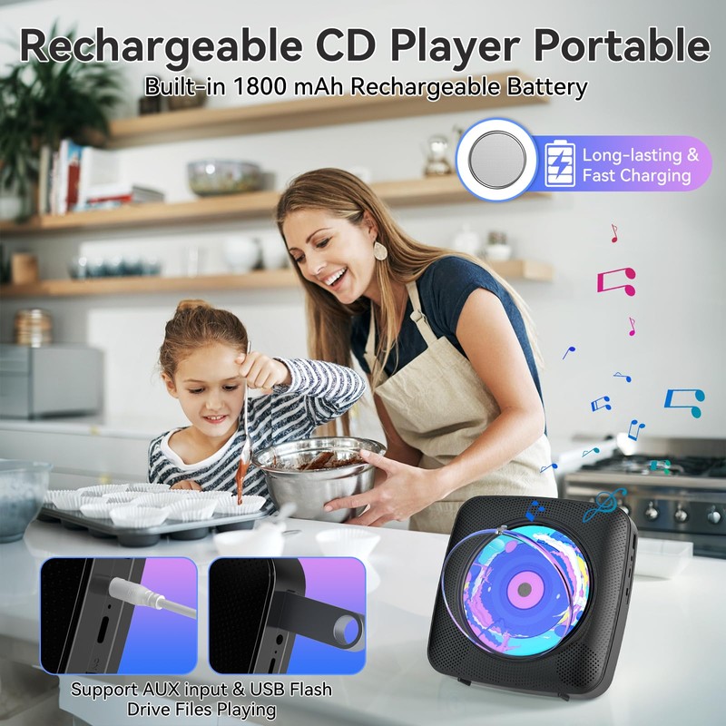 Radio with CD Player Children: Kegaudio Portable CD Players Portable