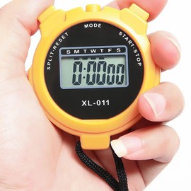 Digital Sports Stopwatch Timer, Multi-Function Large Display Stopwatch With Countdown Timer, Shockproof Sports Stopwatch For Coaches Swimming Running Sports Training Gym, StopWatch (Yellow)