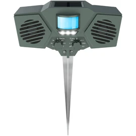 Hoont Solar Powered Motion Activated Ultrasonic with Flashing Strobe Light Outdoor Animal, Deer and Pest Repeller