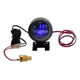 Voltímetro Automotriz Universal + Marcador De Temperatura