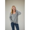 Simple&Opulence Women’s V Neck Sweaters Long Sleeve Ribbed Soft Knit