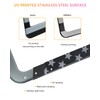 American Flag License Plate Frames - 2 Pack Black Stainless