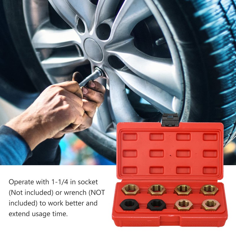 iTaimay 8pc Axle Spindle Metric & SAE Fractional Cleaning and