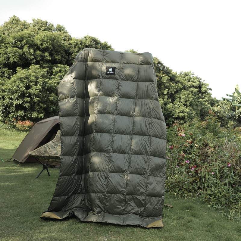 OneTigris Down Camping Blanket Warm, Lightweight, Packable, Puffy Outdoor Travel