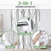 ECUCM Shower Curtain with Snap in Liner for Bathroom Bathtubs,