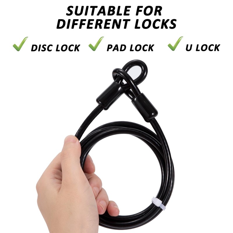 GUNGY 1.8 m Loop Cable Steel Cable with Eyelets Safety