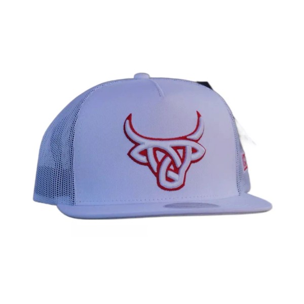 Lost Calf 3D Stitch White Red Flat - Hats Cap