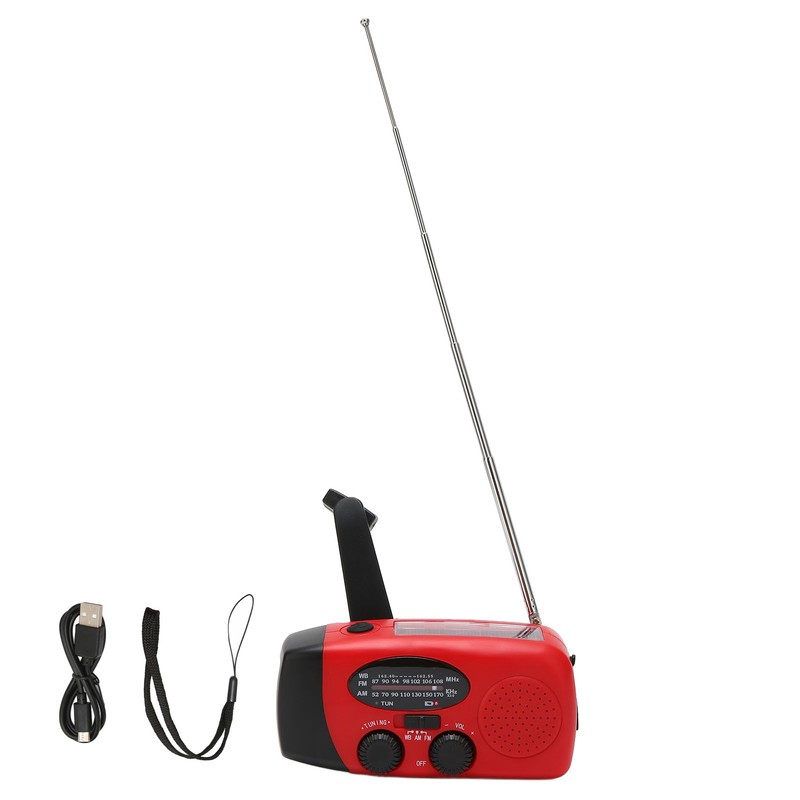 Hand Crank Radio Portable Self Powered Solar Weather Radio with