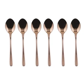 Sambonet Rosenthal Taste Espresso Spoon, Mocha Spoon, Set of 6, Copper, Dishwasher Safe