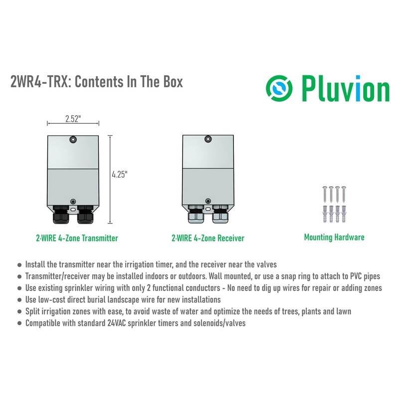 Pluvion 2·Wire Irrigation: Easily Add Multiple Sprinkler Zones or Repair
