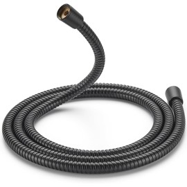 Cobbe Shower Hose with Twist Protection 1.5 m, Universal Stainless Steel Shower Hose with Kink Protection, Hand Shower Hose with Standard Connection, Black