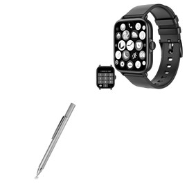 BoxWave Stylus Pen Compatible with DXPICR Smart Watch SB-gjpl-005 (1.7 in) - FineTouch Capacitive Stylus, Super Precise Stylus Pen - Metallic Silver