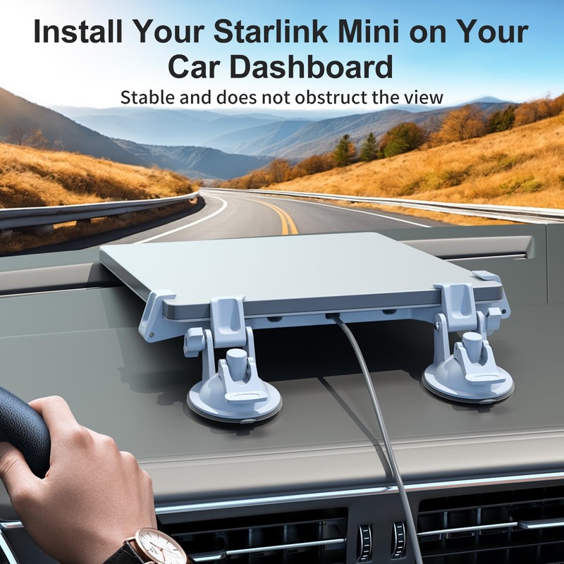 Linkoostar for Starlink Mini Mount for Dashboard, for Starlink Mini