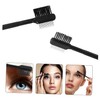 FOMIYES 3pcs Double-ended Eyebrow Brush Wooden Handle Eyelash Mascara Wands