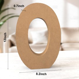 Aruatu 12 Inch Balsa Wooden Numbers Unfinished Wood Numbers for Wall Decor Decorative Standing Numbers Large Numbers for Wall Decoration for Craft Home Party Projects (0)