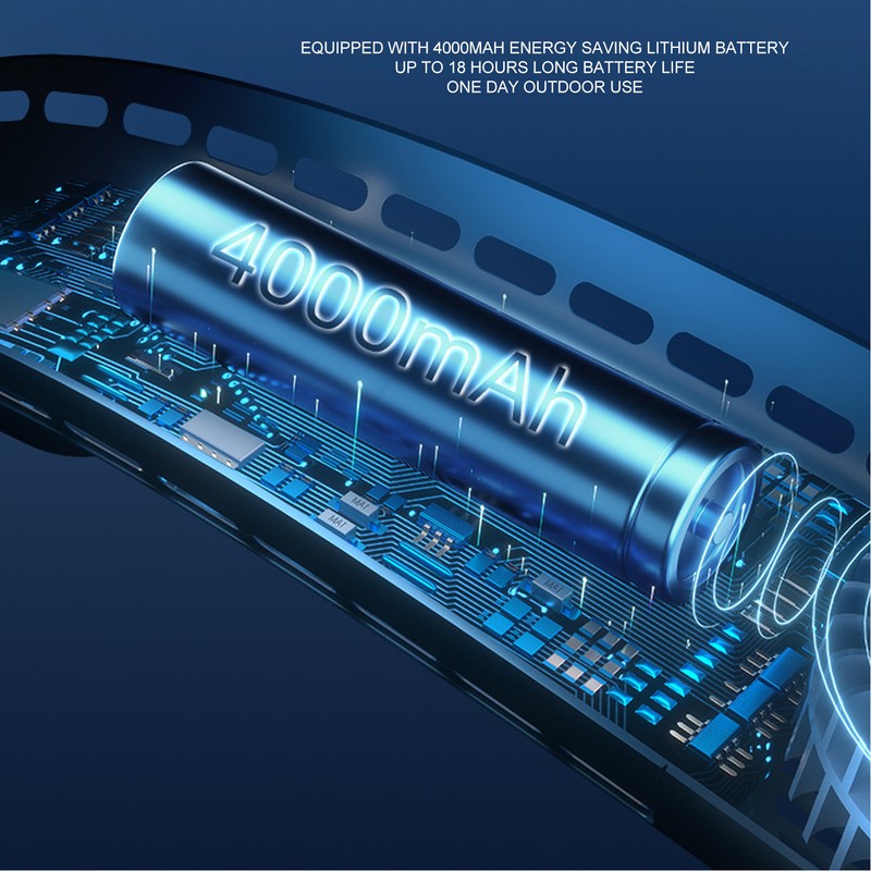 Hanging Neck Fans Portable Semiconductor Dual Cooling 3 Wind Speed