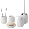Set de Accesorios para Baño 5 Piezas Texturizado Vertical, Juego