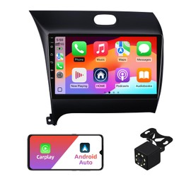 2+32G Android 12 Double Din Car Stereo for Kia K3 Cerato 3 Forte 2013-2015 with 9 Inch Touchscreen Radio Built-in Wireless Carplay/Android Auto/GPS/Bluetooth/FM/AUX-in/SWC/Backup Camera