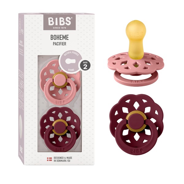 BIBS Boheme Soothers Pack of 2 BPA Free Cherry Shape