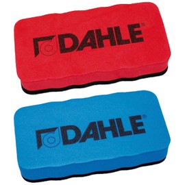 Dahle 95097-02505 Magnetic Whiteboard Sponge Wiper for Dry Cleaning on Many Surfaces Blue Pack of 2