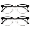 OPTOFENDY Reading Glasses for Women Men, Half Frame Retro Semi