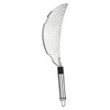 Pan Strainer Stainless Steel Half-Moon Kitchen Colander with Handle Heavy