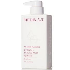 MEDIX Crema hidratante facial y loción corporal de retinol sin fragancia, tratamiento para el cuidado de la piel crepé | Crema reafirmante antienvejecimiento de retinol para objetivos de cara, piel crepé suelta, arrugas y líneas finas, 15 onzas líquidas
