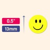 2000 Pack - 0.5" Smiling Happy Smile Face Stickers, Yellow