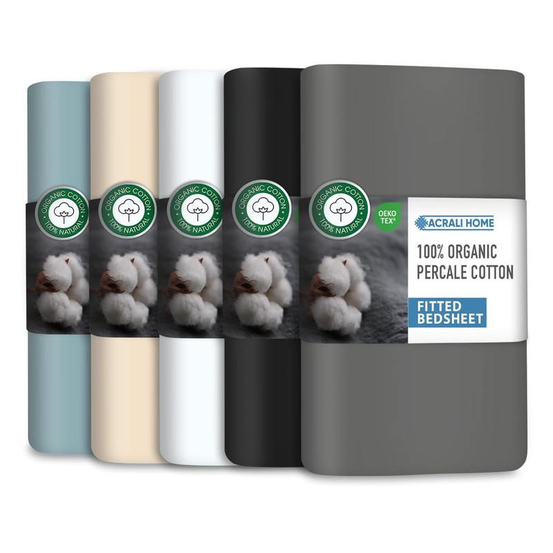 Acrali Home GOTS Cert. 100% Organic Percale Cotton King Size