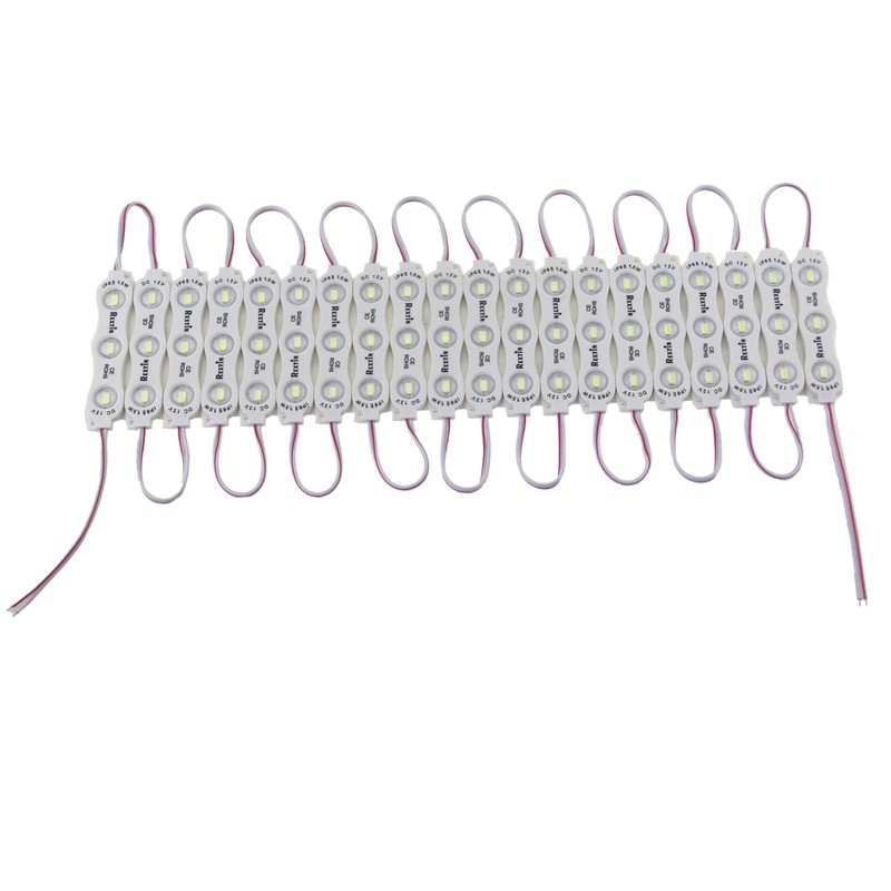 REXTiN Super Bright 200pcs 3 LED Module Storefront Lights Blue