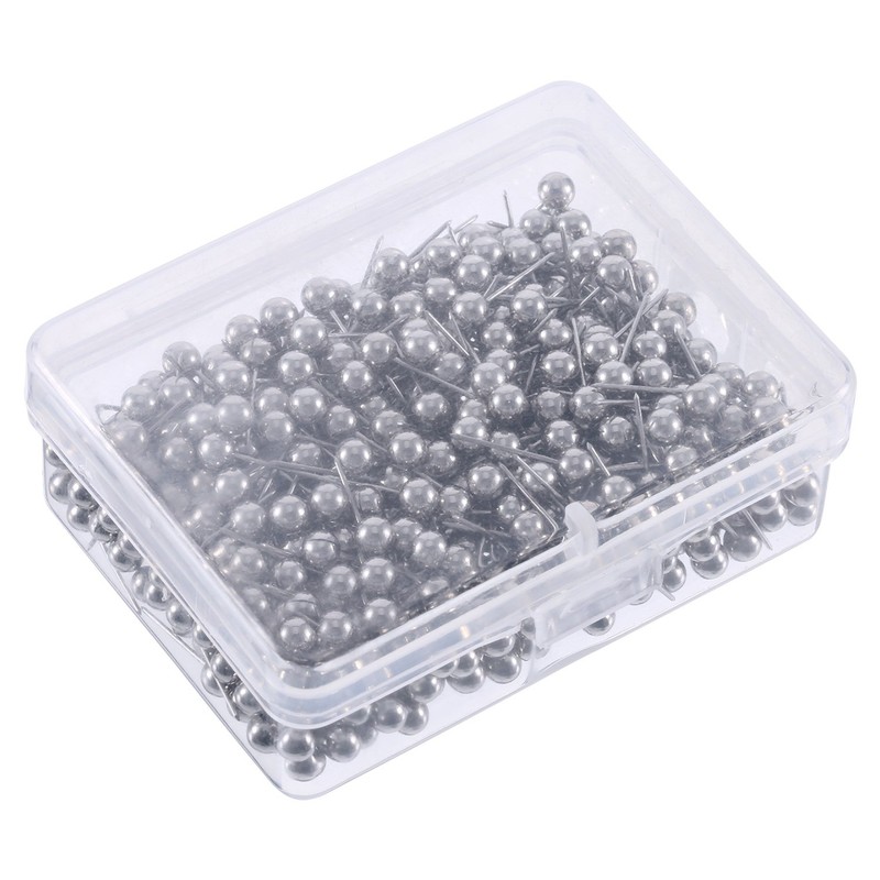 500 Pack Map Push Pins Map Tacks Small Size (Silver,