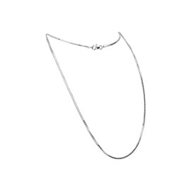 FILANGO Unisex 925 Silver Venetian Chain Necklace with Lobster Clasp Rhodium-Plated & Highly Polished, Sterling Silver, 0