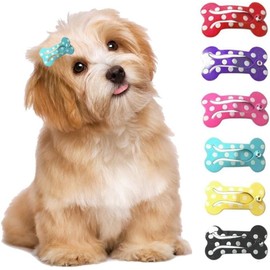 5 Pcs Black Dog Hair Clips Mini Bone Dog Barrette Small Snap Hair Clips Pet Hair Barrettes Pet Hairpin Dog Hair Accessories