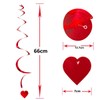 12PCS Heart Hanging Swirls Decorations for Valentine's Day Birthday Anniversary