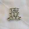 Unbranded Pewter Face Mask Beads, 2 Sided, 12mm x 10mm,