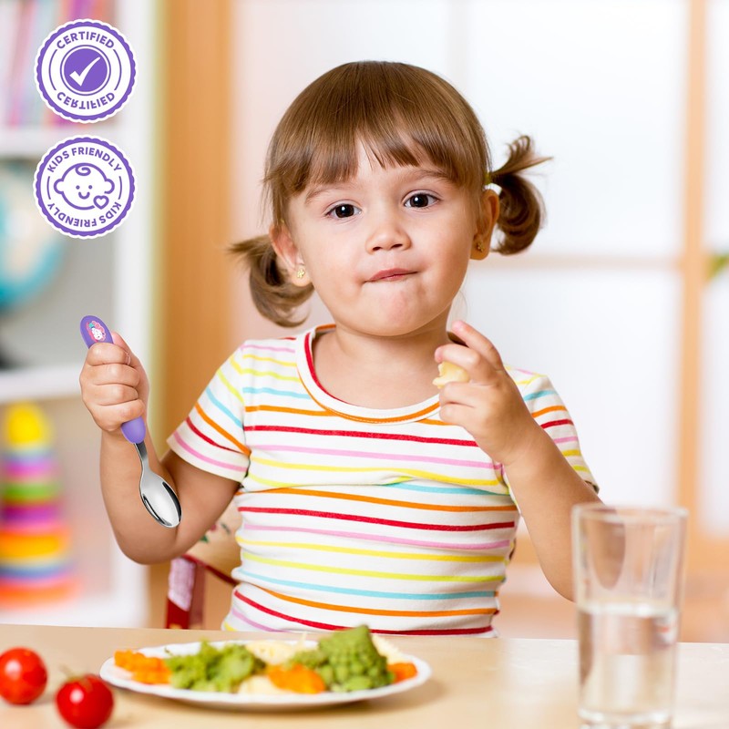Lehoo Castle 6 Pieces Toddler Utensils, Kids Silverware for 2