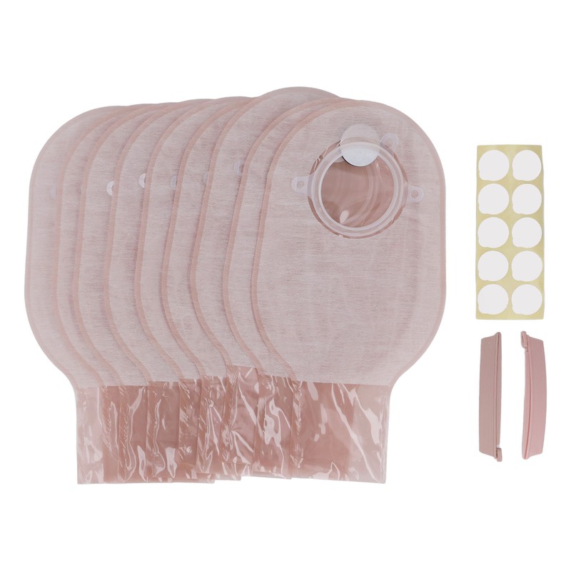 10PCS Colostomy Bags Non Woven Fabric One Piece Ostomy Bag