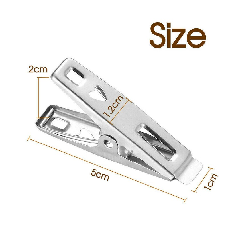 OZSTOCK® Stainless Steel Clothes Pegs Hanging Pins Clips Laundry Metal