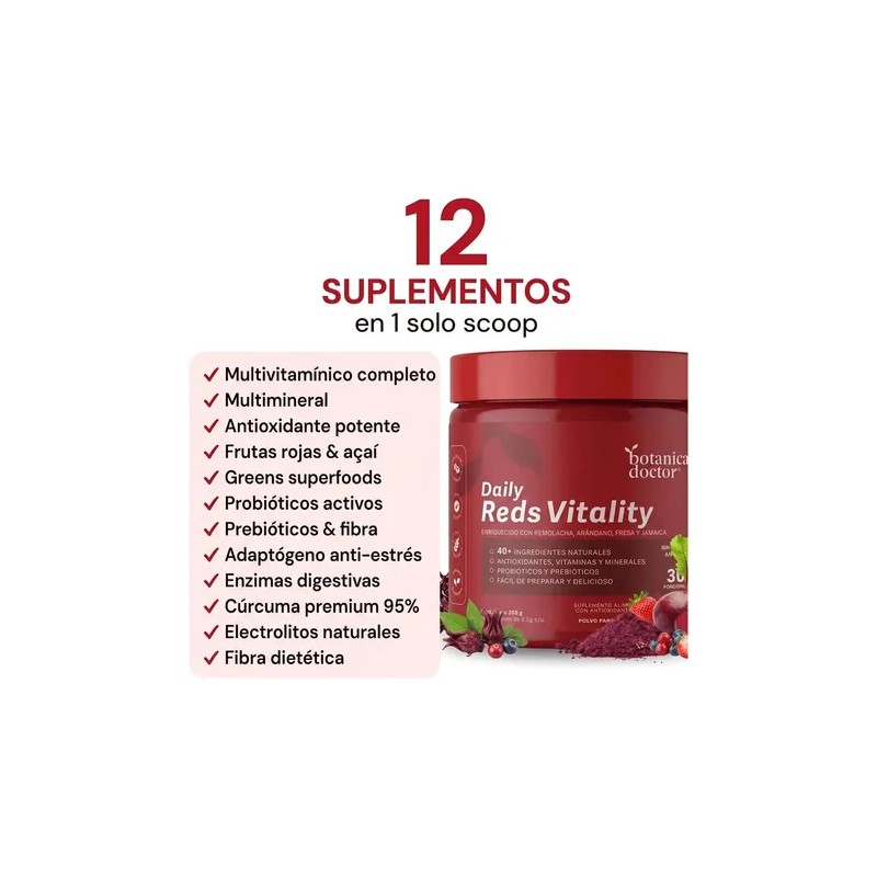 40 Superalimentos, Antioxidante, Reds Botanical Doctor 225g Jamaica